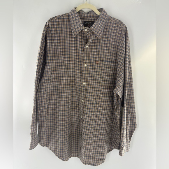 Polo Jeans Ralph Lauren Beige and Blue Checkered button down shirt - Picture 2 of 9